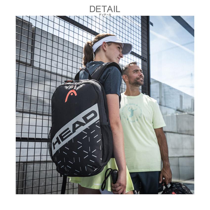 ヘッド テニス バックパック メンズ レディース チーム バックパック 21L HEAD TENNIS 262244 ブラック 黒 リュック 硬式テニス｜z-craft｜02