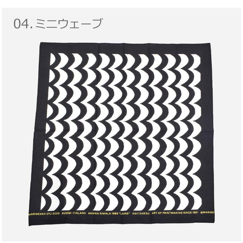 marimekko マフラー 黒と白の花柄 marimekko ストール マフラー Unikko / Fiore Scarf レディース