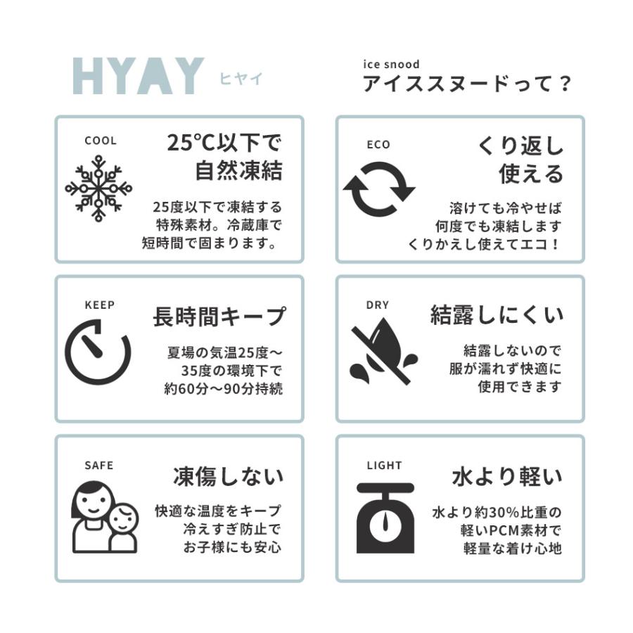 ネコポス配送） ヒヤイ 冷感スヌード メンズ レディース アイス
