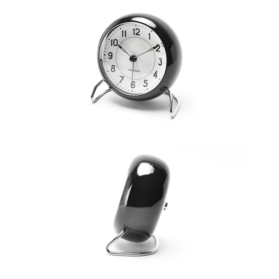 送料無料 アルネ ヤコブセン テーブルクロック TABLE CLOCK 11cm ARNE JACOBSEN 黒 白 置時計 置き時計 目覚まし時計｜z-craft｜12