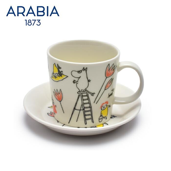 アラビア 食器 ムーミン ABC マグ ソーサー セット ARABIA 1064957 マルチ マルチカラー マグ カップ マグカップ ARABIA（アラビア） 食器 ムーミン ABC マグ＆ソーサー セット ARABIA