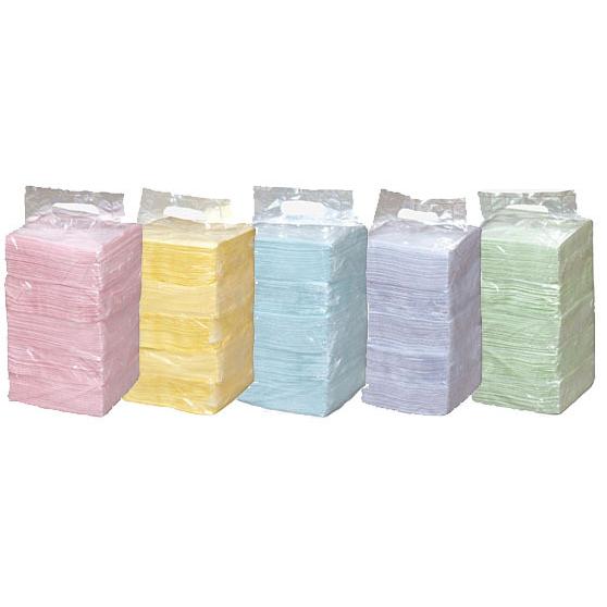 紙ナプキン 四ツ折 カラー ブルー・イエロー・グリーン・パープル