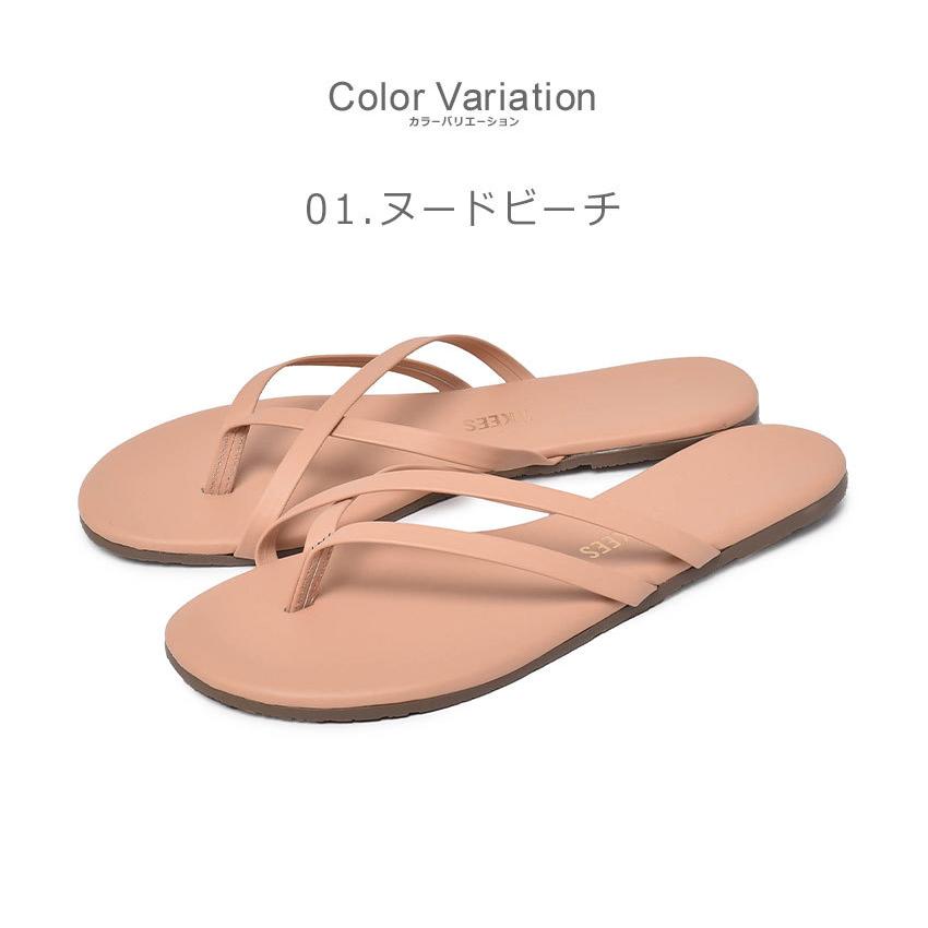 TKEES（ティキーズ） サンダル レディース リリ 黒 ピンク レッド ロゴ