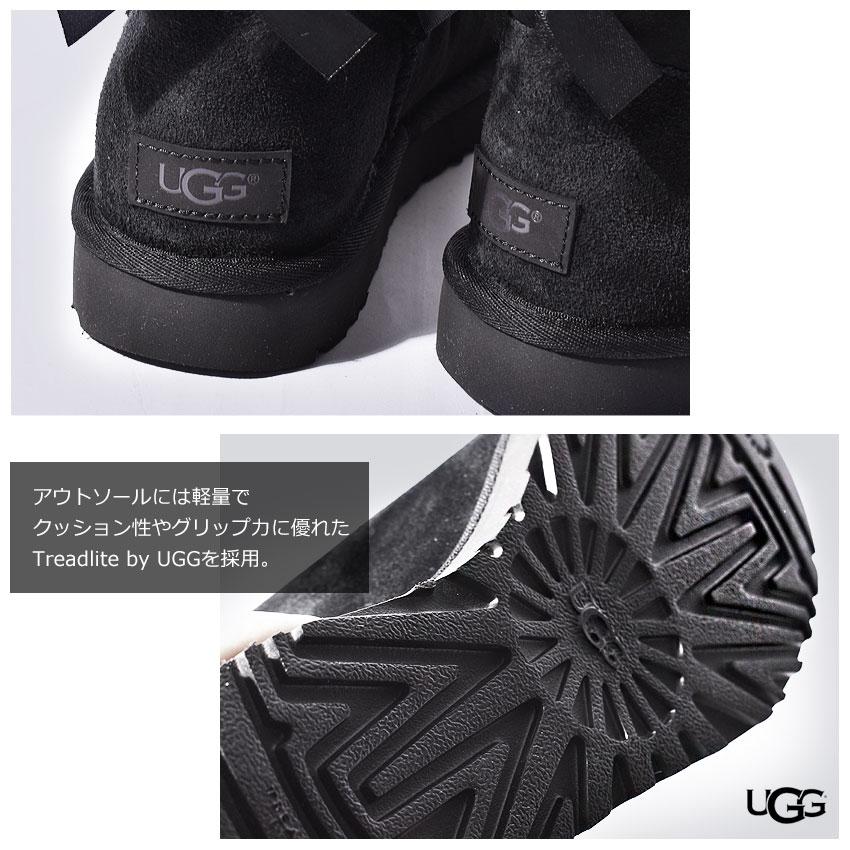 送料無料 アグ ムートンブーツ レディース ミニ ベイリーボウ II UGG 1016501 黒 グレー あったか 保温 防寒 撥水 防汚 ボア ショートブーツ ショート丈｜z-mall｜16