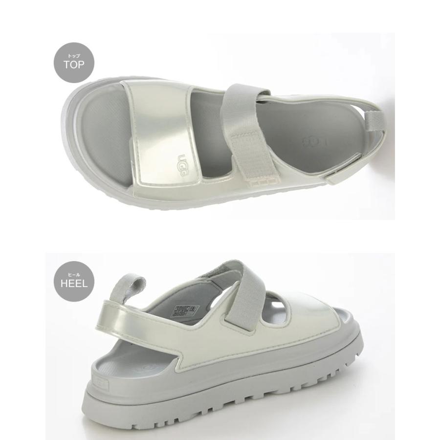 【美品】UGG LA BREEZE 厚底フラットヒール　スポーツサンダル アグ UGG（アグ） サンダル レディース UGG 1178750K ベージュ シルバー 銀