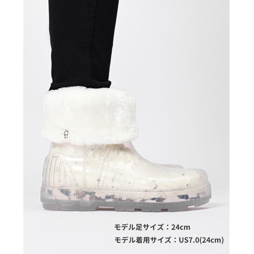 送料無料 アグ レインブーツ レディース DRIZLITA CLEAR UGG 1125732 白 ブランド ウォータープルーフ ミドルブーツ カジュアル｜z-mall｜02