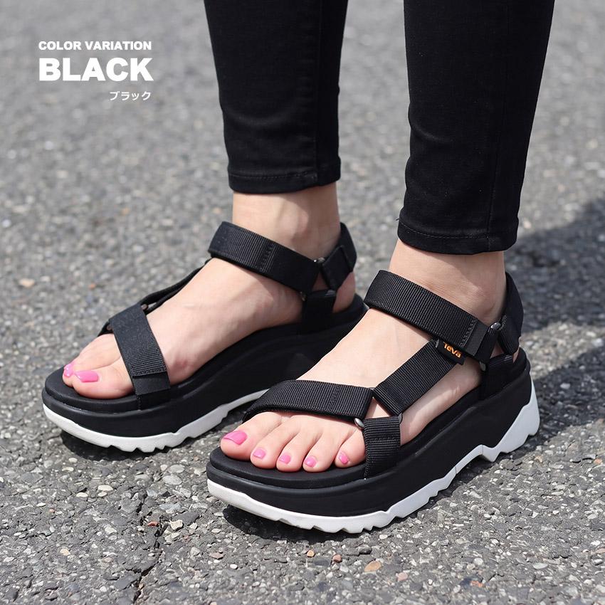 Teva（テバ） サンダル レディース 1117070 ブラック ホワイト 白 靴