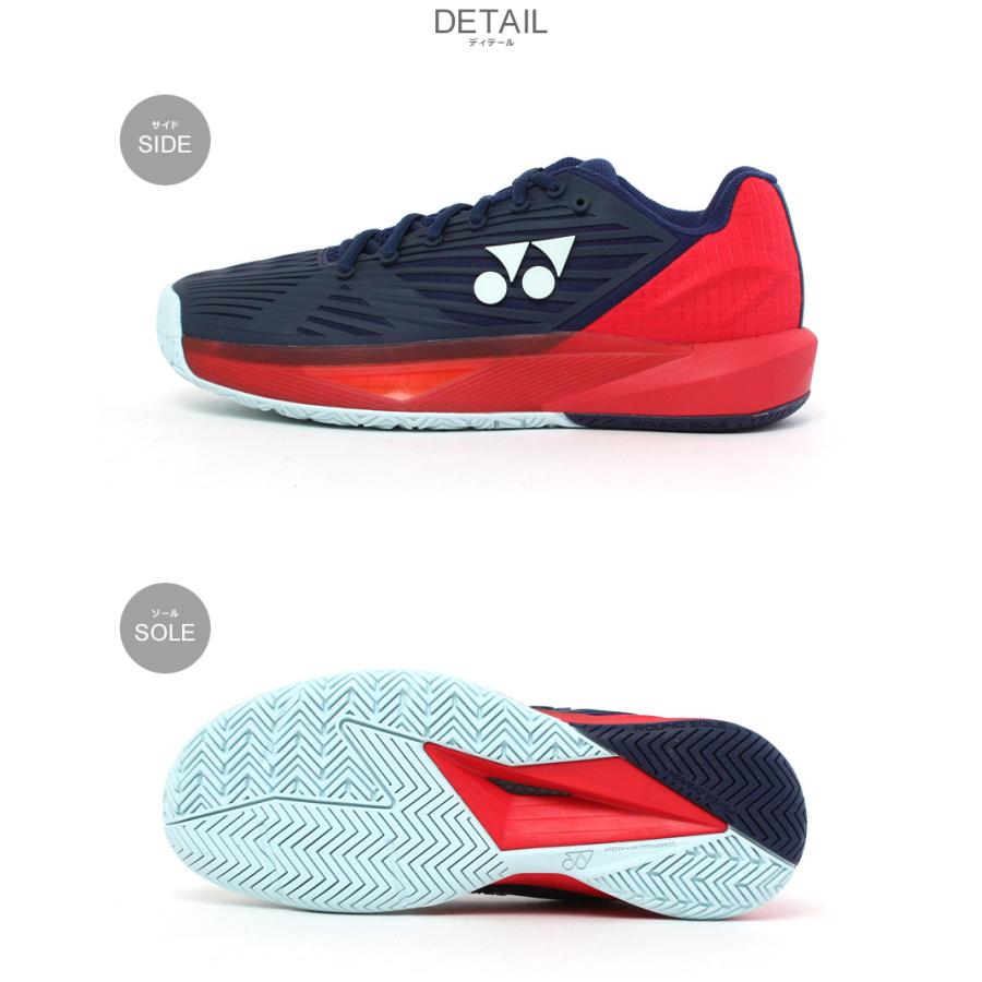 YONEX テニスシューズ ネイビー/レッド YONEX（ヨネックス） テニスシューズ メンズ YONEX SHTE5MAC ネイビー