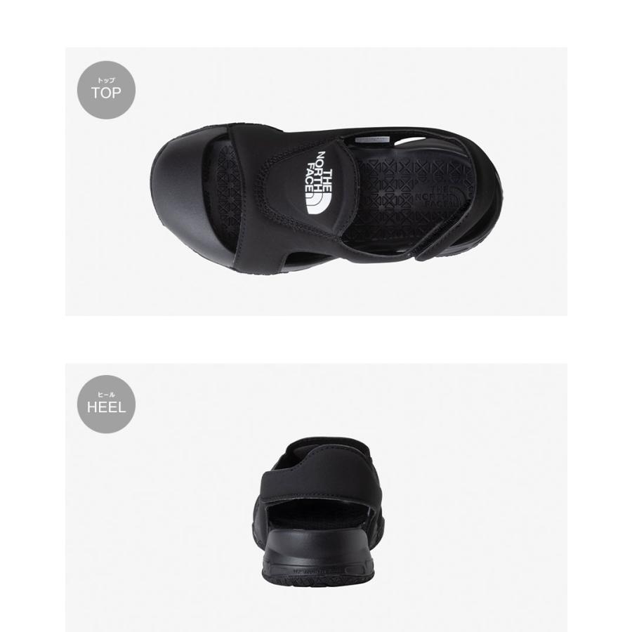 ザ・ノース・フェイス サンダル キッズ ジュニア 子供 THE NORTH FACE NFJ52450 ブラック 黒 オレンジ 靴 シューズ ウォーターサイドサンダル 無地 ロゴの画像