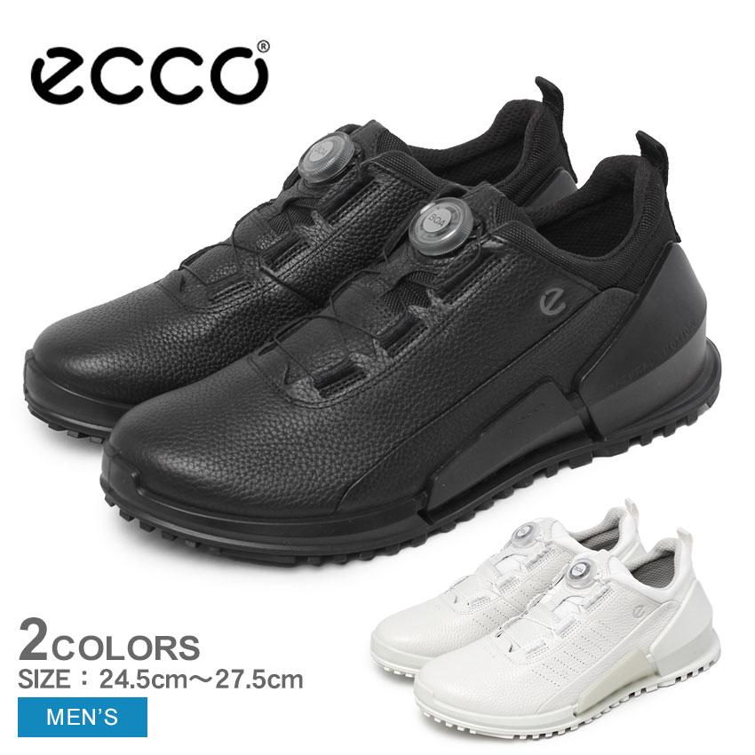 ecco（エコー） スニーカー メンズ ECCO 800874 ブラック 黒 ホワイト