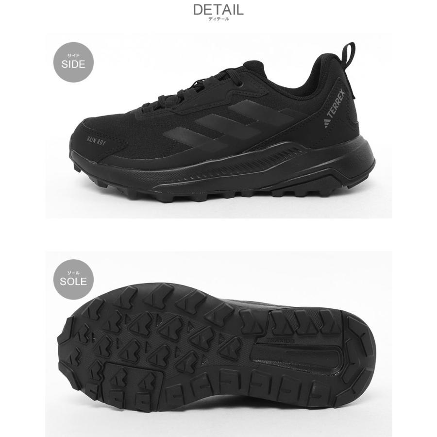 アディダス トレッキングシューズ レディース ADIDAS NIU65 ブラック 黒 靴 シューズ トレッキング ハイキング 防水 ローカット アウトドア シンプル ブランドの画像