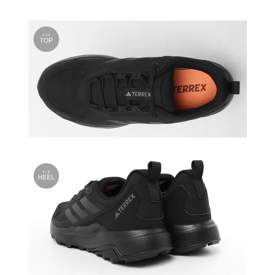 アディダス トレッキングシューズ レディース ADIDAS NIU65 ブラック 黒 靴 シューズ トレッキング ハイキング 防水 ローカット アウトドア シンプル ブランドの画像