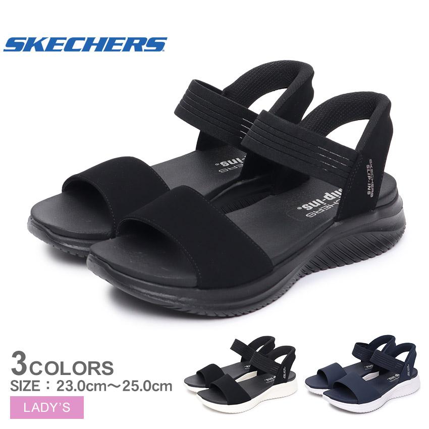 SKECHERS スリップインズサンダル 22cm ブラック 新品 スケッチャーズ スリップインズ サンダル 黒／黒22センチ