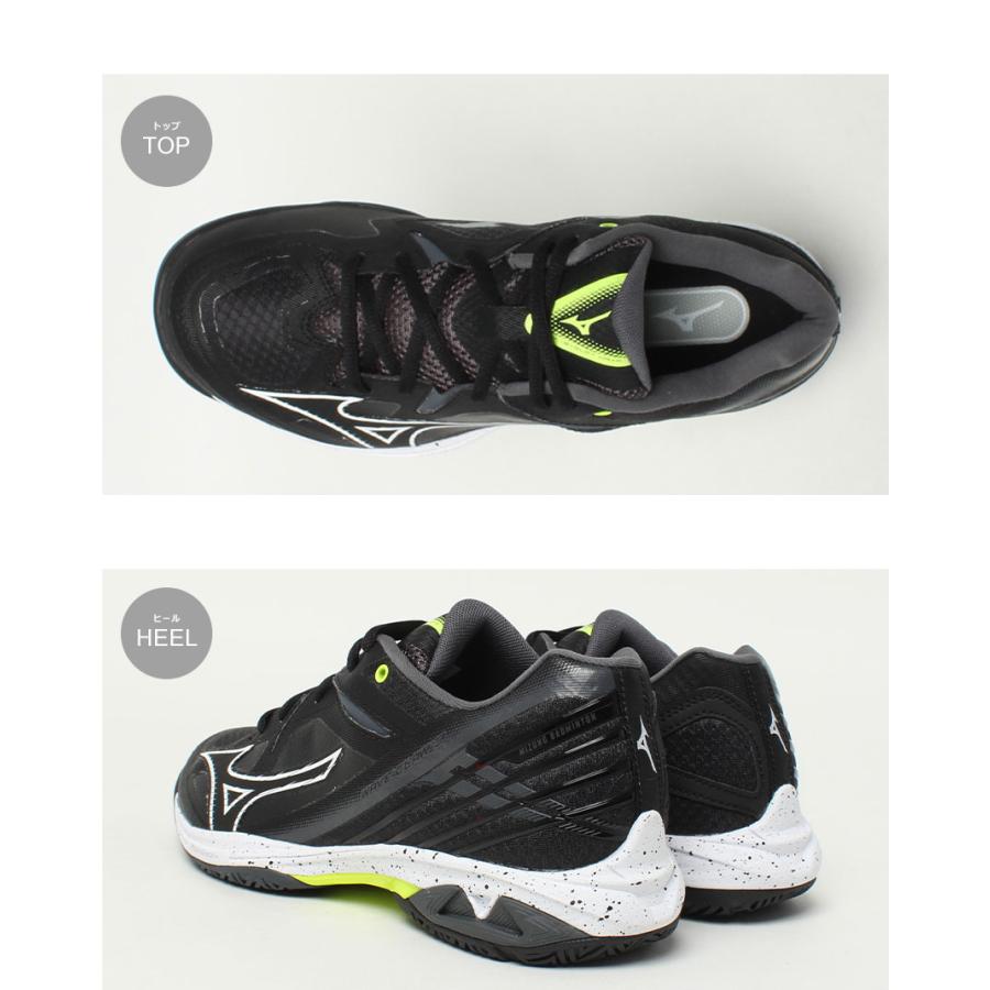 MIZUNO - バドミントンウェア  黒と白セット 楽天市場】ミズノ バドミントンシューズ ウエーブクロー3ワイド