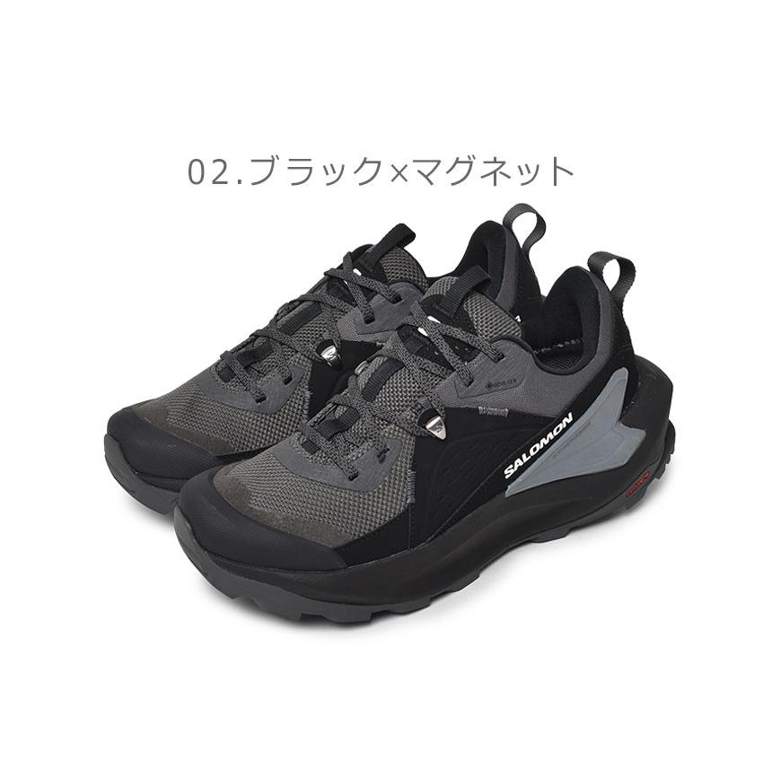 サロモン ハイキングシューズ メンズ SALOMON L47295500 L47295700 L47295800 ブラック 黒 カーキ スニーカー 靴 シューズ 防水 撥水 はっ水 ゴアテックス_2