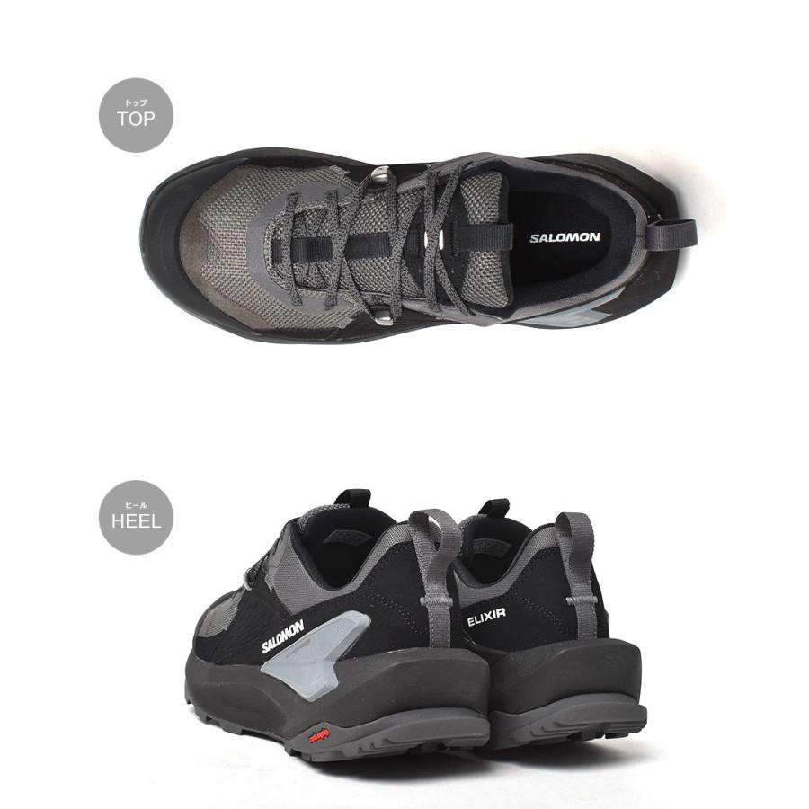 サロモン ハイキングシューズ メンズ SALOMON L47295500 L47295700 L47295800 ブラック 黒 カーキ スニーカー 靴 シューズ 防水 撥水 はっ水 ゴアテックス_5