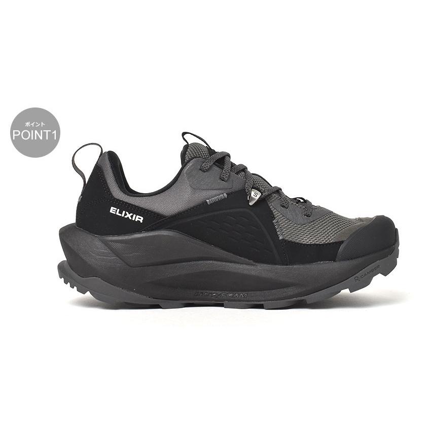 サロモン ハイキングシューズ メンズ SALOMON L47295500 L47295700 L47295800 ブラック 黒 カーキ スニーカー 靴 シューズ 防水 撥水 はっ水 ゴアテックス_6