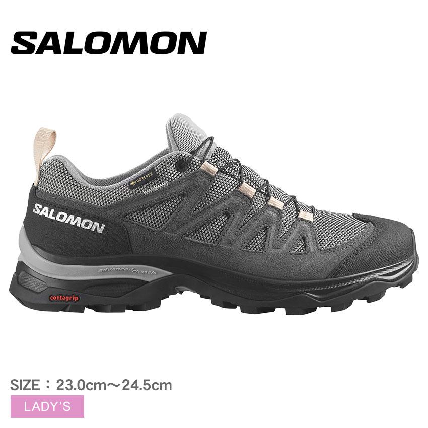 186000 Salomon サロモン ハイキングシューズ GORE-TEX 159817  23.5 グレー レディース [0000000000571] SALOMON（サロモン） ハイキングシューズ レディース X WARD Leather