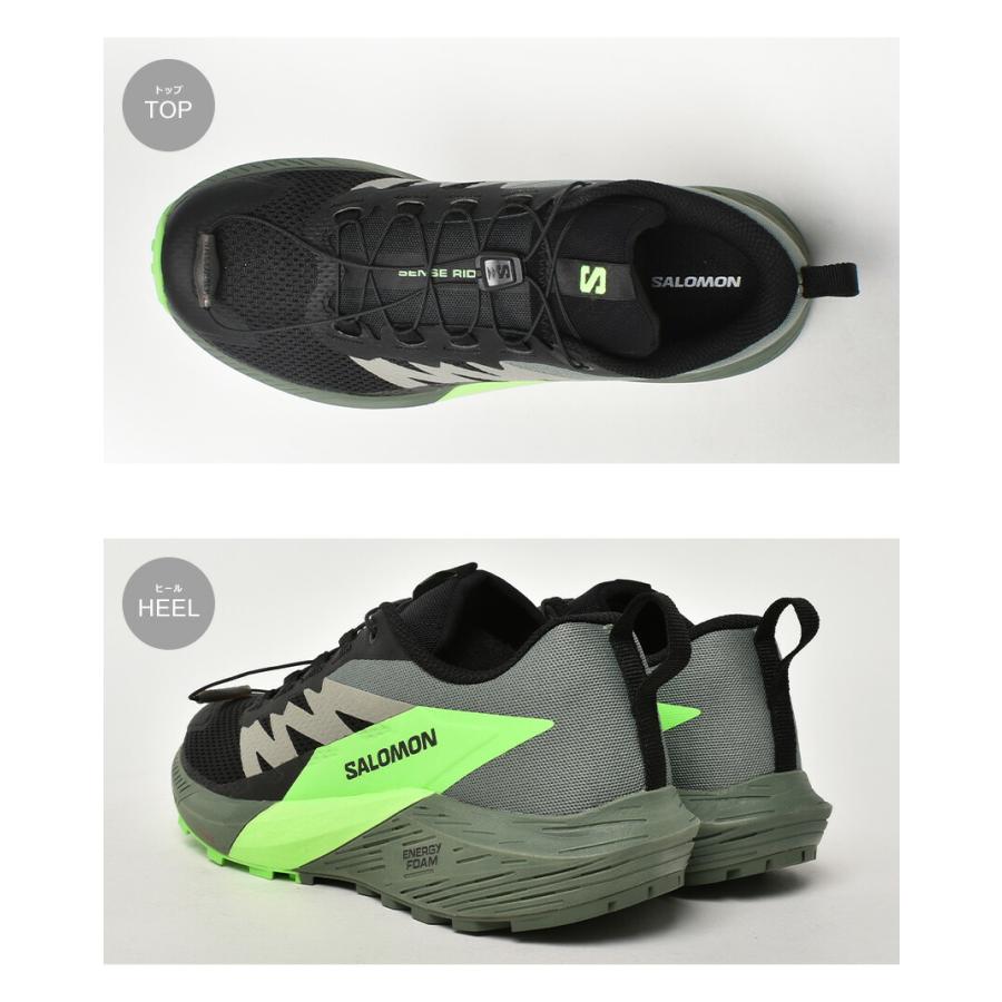 ひろふしSALOMON ブラック トレイルランニングシューズ サロモン SALOMON メンズ トレイルランニングシューズ ゴアテックス