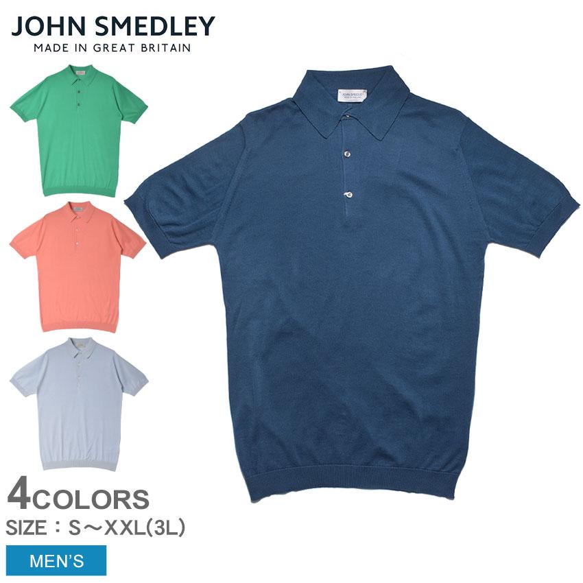 JOHN SMEDLEY（ジョンスメドレー） 半袖ポロシャツ メンズ ブルー 青