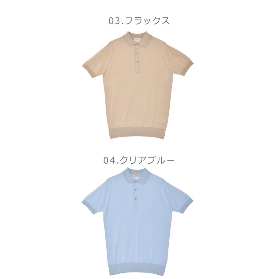 JOHN SMEDLEY（ジョンスメドレー） 半袖ポロシャツ メンズ ブラック 黒