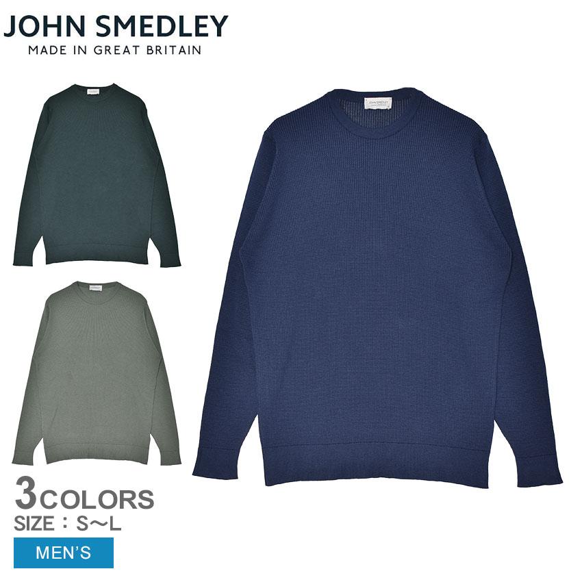 JOHN SMEDLEY（ジョンスメドレー） 長袖Tシャツ メンズ ネイビー 紺