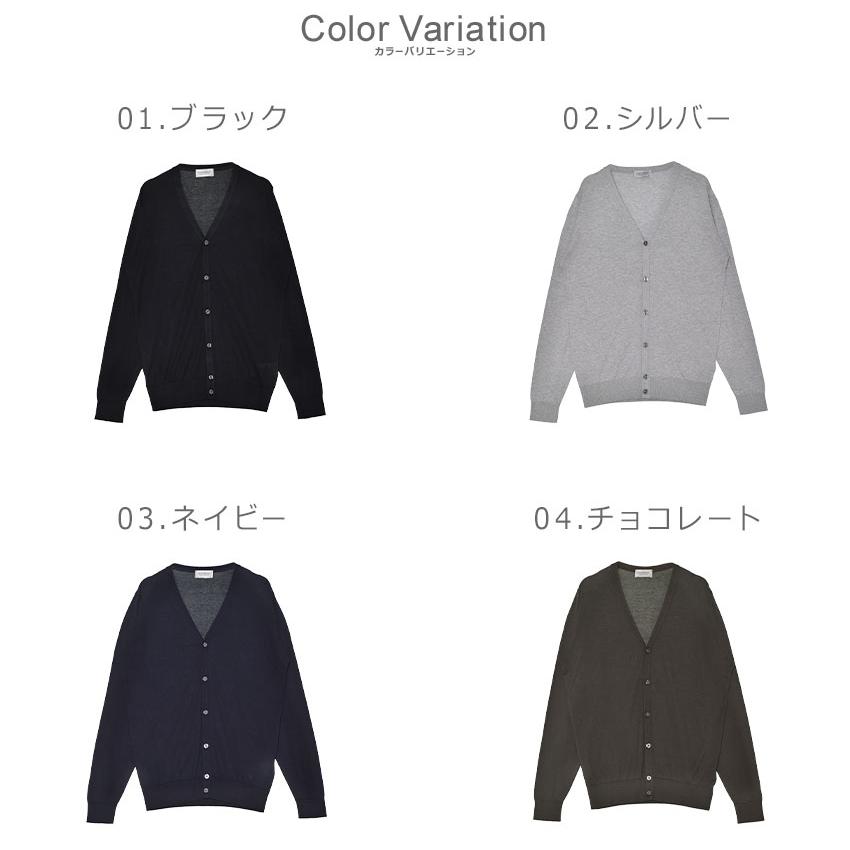 JOHN SMEDLEY（ジョンスメドレー） カーディガン メンズ ブラック 黒
