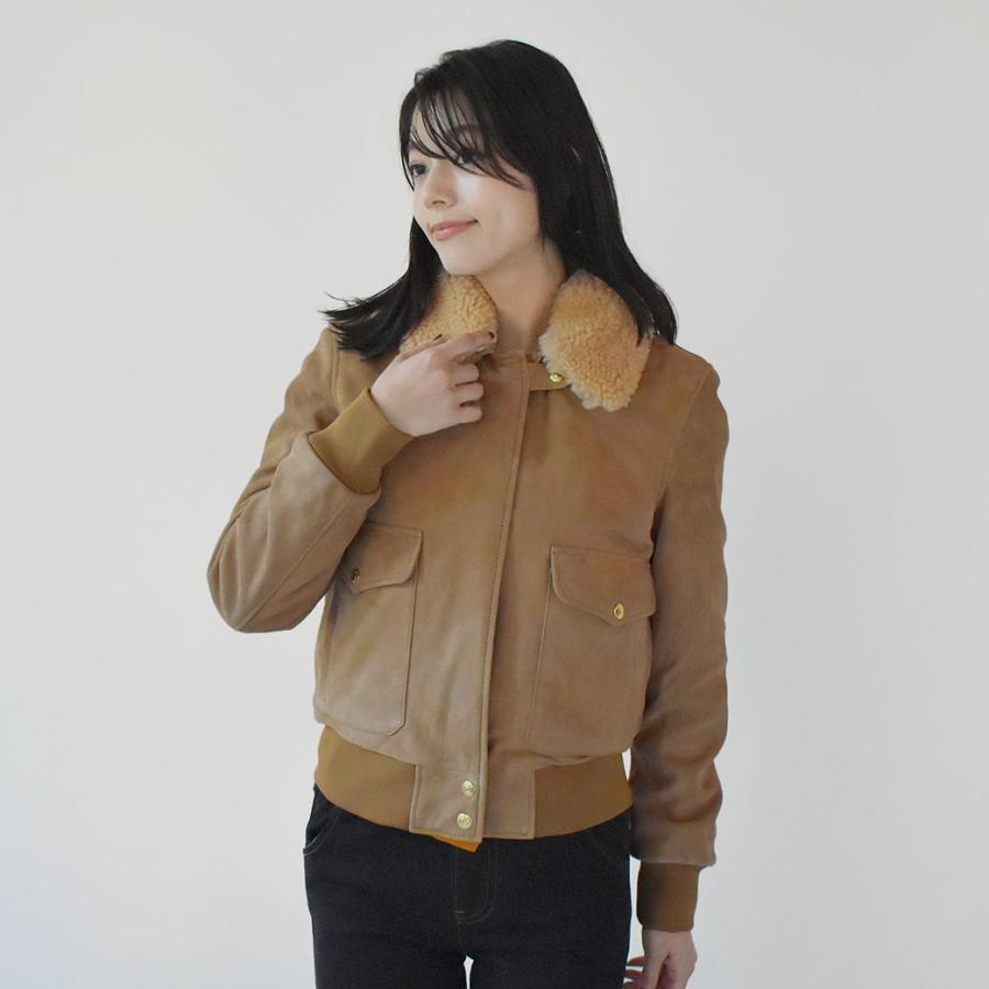 美品■Schott ショット【XL】674 A-2 フライトジャケット ブラウン Schott N.Y.C（ショット） ジャケット SCHOTT A-2 ゴート スウェード