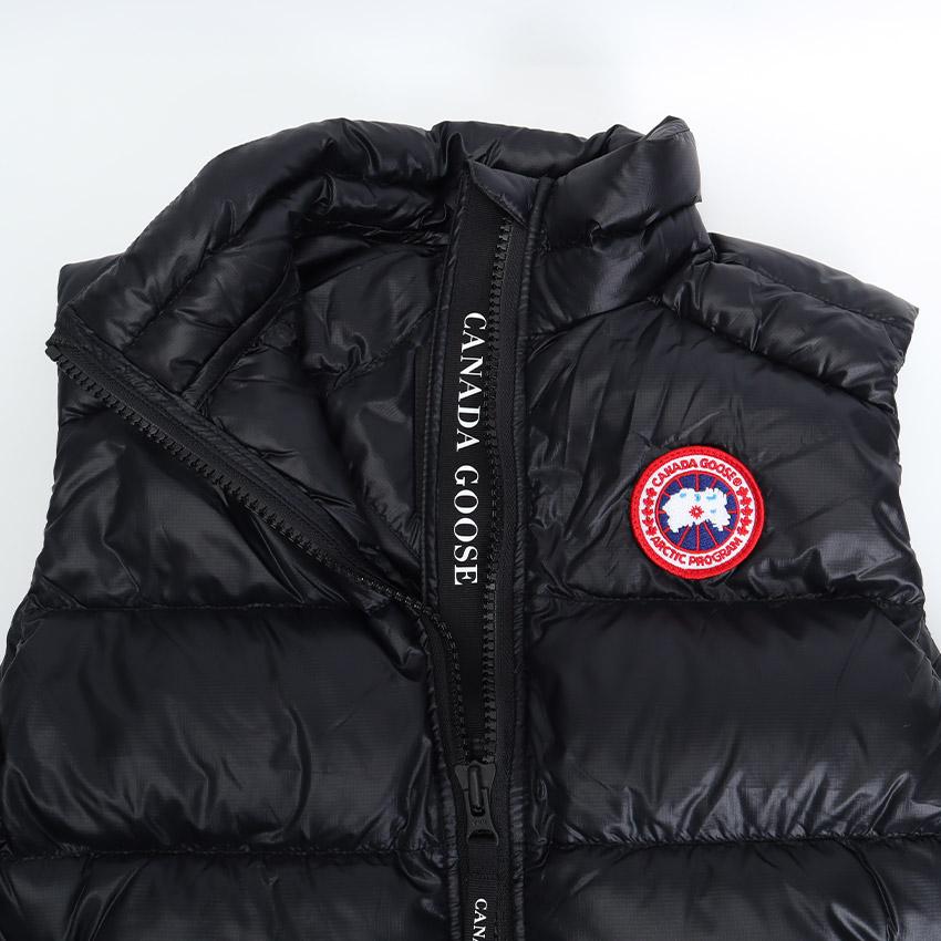 ☆  カナダグース ダウンベスト アウター ブラック CANADA GOOSE (カナダグース) ロゴワッペン フルジップ ダウンベスト