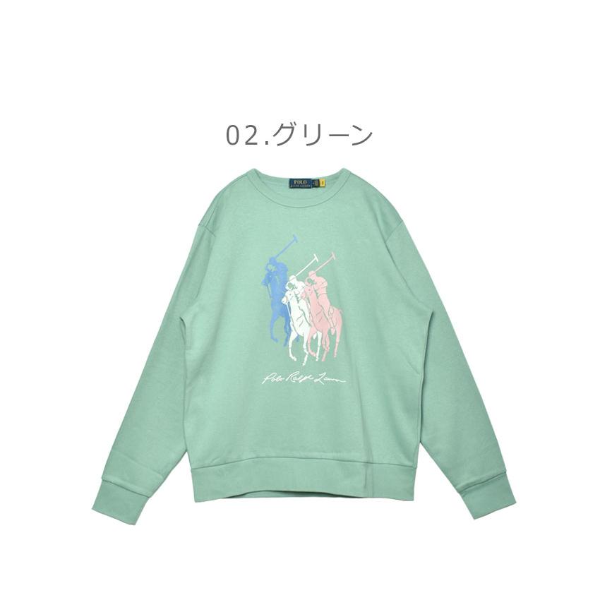 ポロ ラルフローレン スウェット メンズ POLO RALPH LAUREN 710909590 ブルー 青 グリーン 緑 トップス スエット  トレーナー ウェア 裏起毛 クルーネック 長袖