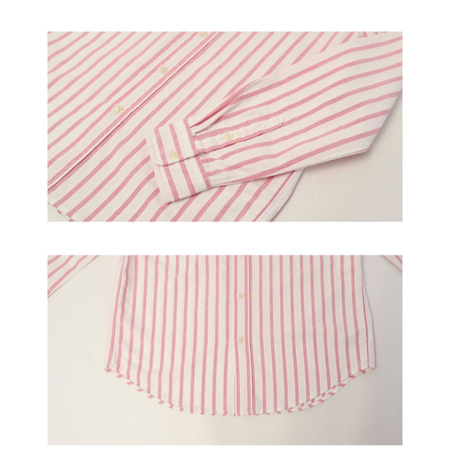 【未使用】RALPH LAUREN ストライプブロードシャツ ピンク サイズ0 POLO RALPH LAUREN（ポロ・ラルフローレン） ポロ ラルフ ローレン