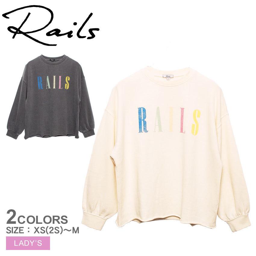 レイルズ スウェット レディース シグネチャー スウェットシャツ RAILS 843A-357A 黒 長袖 ブランド 爆買