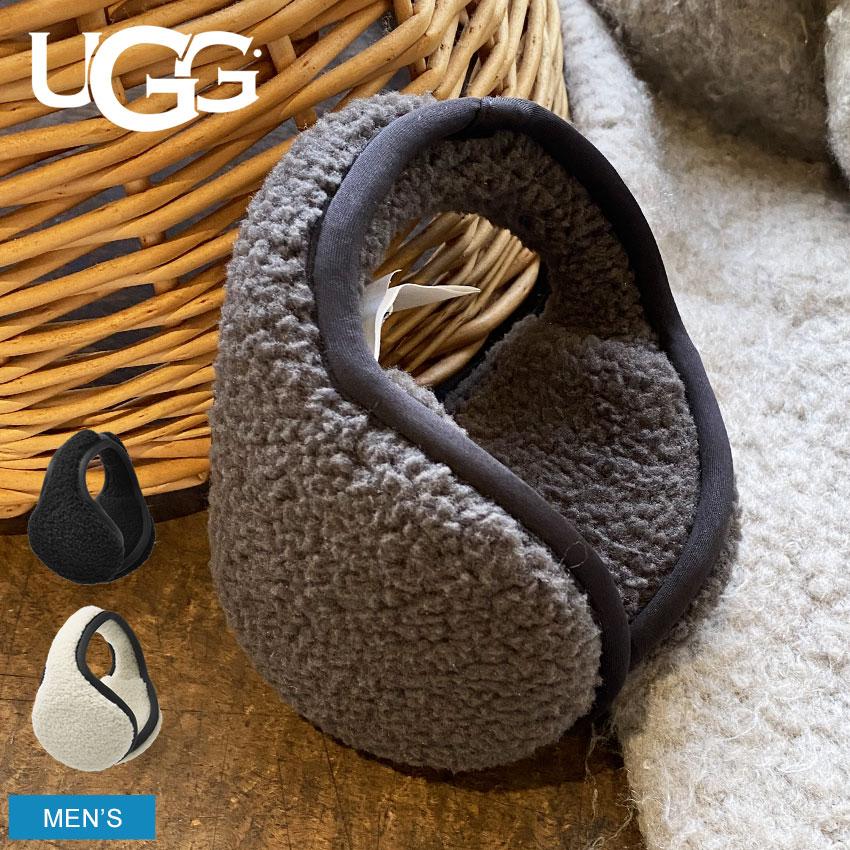 UGG（アグ） 送料無料 耳あて メンズ シェルパ UGG 21698 黒 白