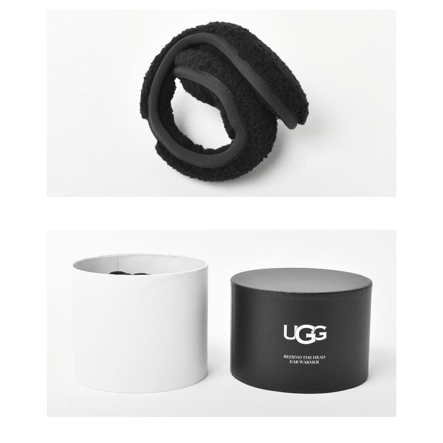 UGG（アグ） 耳あて メンズ シェルパ UGG 21698 黒 白 アイボリー