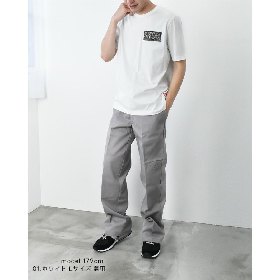 新品 DIESEL XL ホワイト & グレー 2 枚　タンクトップ T-LIFTY-D Tank top with mini D logo patch｜ブラック｜メンズ｜DIESEL