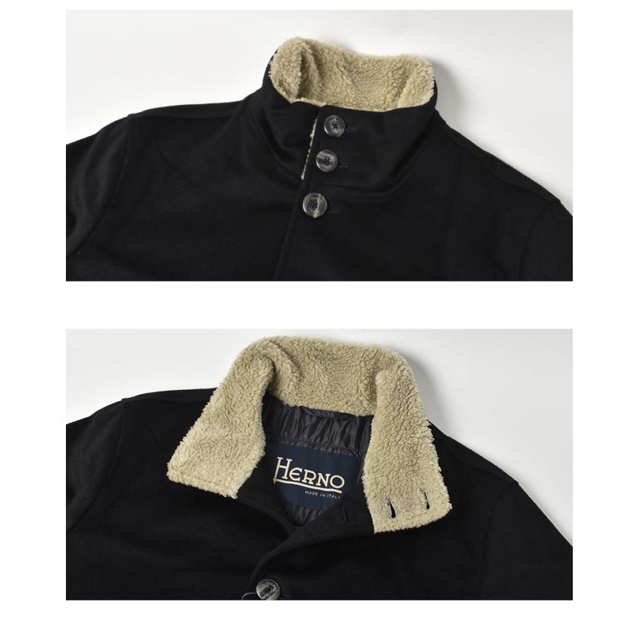 ヘルノ ジュポット ボンバー ジャケット メンズ HERNO GI000302U-33318 ブラック 黒 アウター 上着 イタリア製 ブランド ラグジュアリー ボア おしゃれ | HERNO | 02
