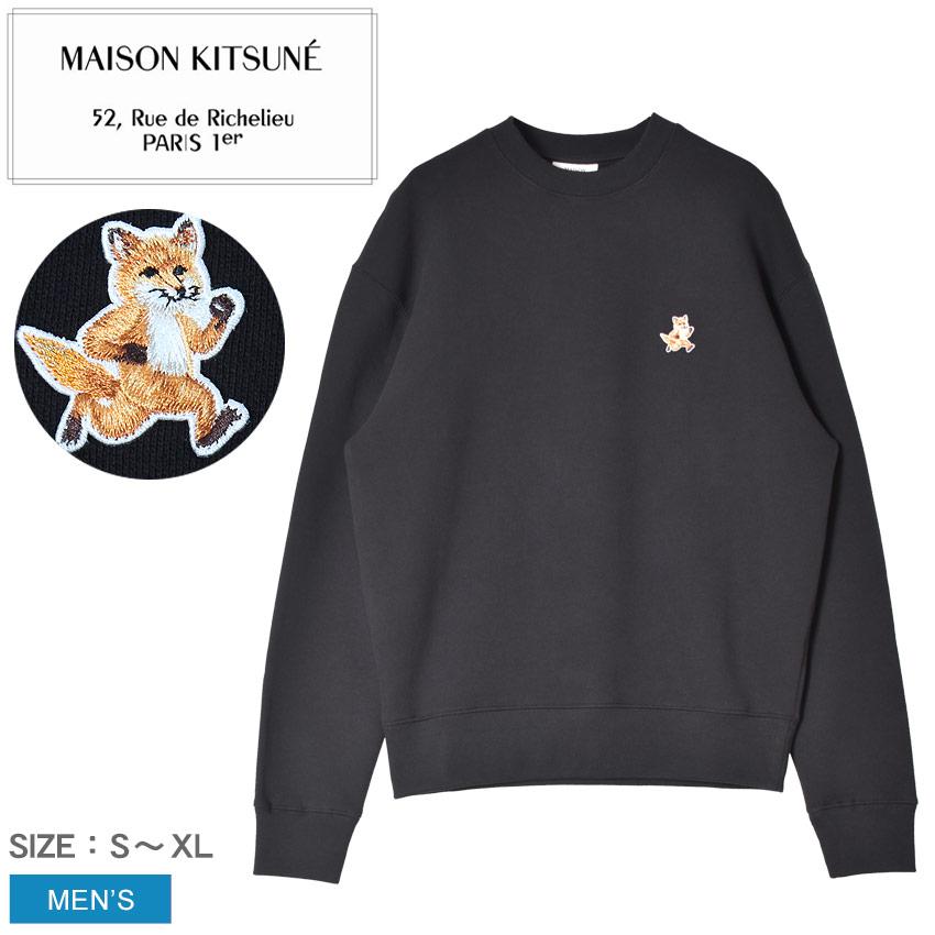 MAISON KITSUNE　メゾンキツネ　スウェット　S　ブラック　ロゴ MAISON KITSUNÉ ブラック スウェット Sメゾンキツネ