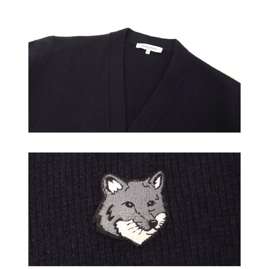メゾンキツネ／フォックスヘッド ミラノ ラムズウール カーディガン MAISON KITSUNE（メゾン キツネ） カーディガン メンズ フォックス