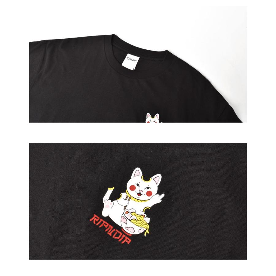 Ripndip ボタン付き半袖シャツ　猫 RIPNDIP（リップンディップ） （ネコポス配送） 半袖Tシャツ メンズ