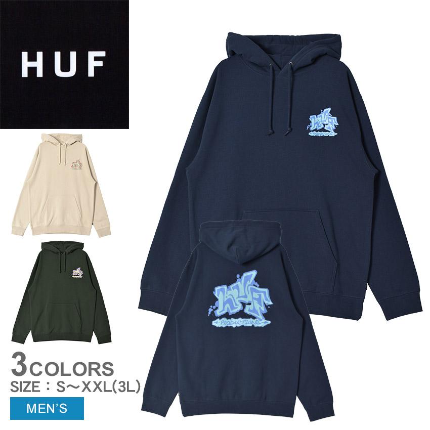 HUF（ハフ） パーカー メンズ HUF PF00686 グリーン 緑 ネイビー 紺