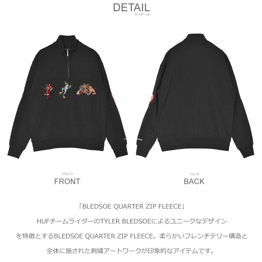 【人気モデル】HUF/ハーフジップ XLサイズ　ワンポイントロゴ HUF - 【人気モデル】HUF/ハーフジップ XLサイズ ワンポイントロゴの