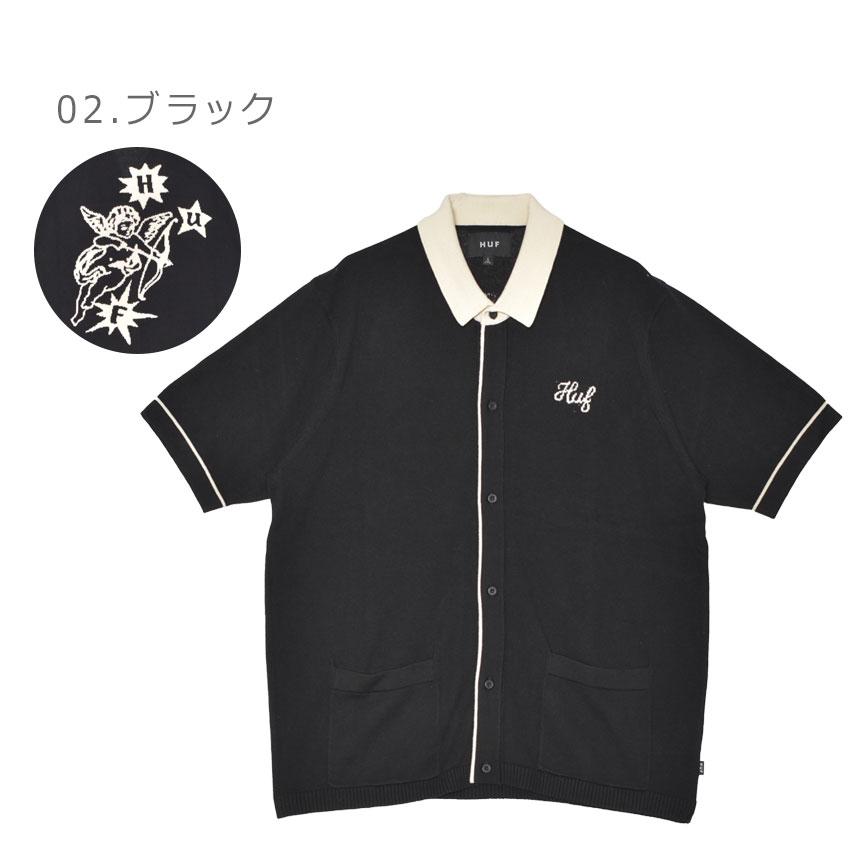 新品タグ付き HUF ハフ 半袖ニット ポロシャツ 黒 XXL 3L大きいサイズ HUF 1984 KNIT POLO（ポロシャツ）｜HUF（ハフ）のファッション通販