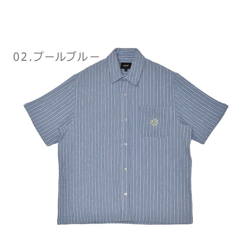 ハフ 半袖シャツ メンズ HUF BU00247 ベージュ ブルー 青 ウエア シャツ カジュアルシャツ トップス ブランド サーフ カジュアル スポーティ スケボー 爆買_2