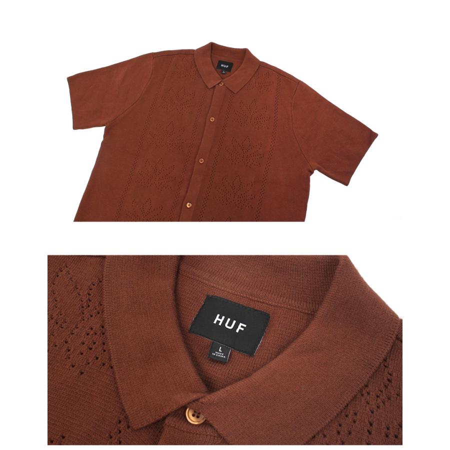 HUF（ハフ） 半袖カーディガン メンズ HUF KN00545 ブラウン 茶 ウェア