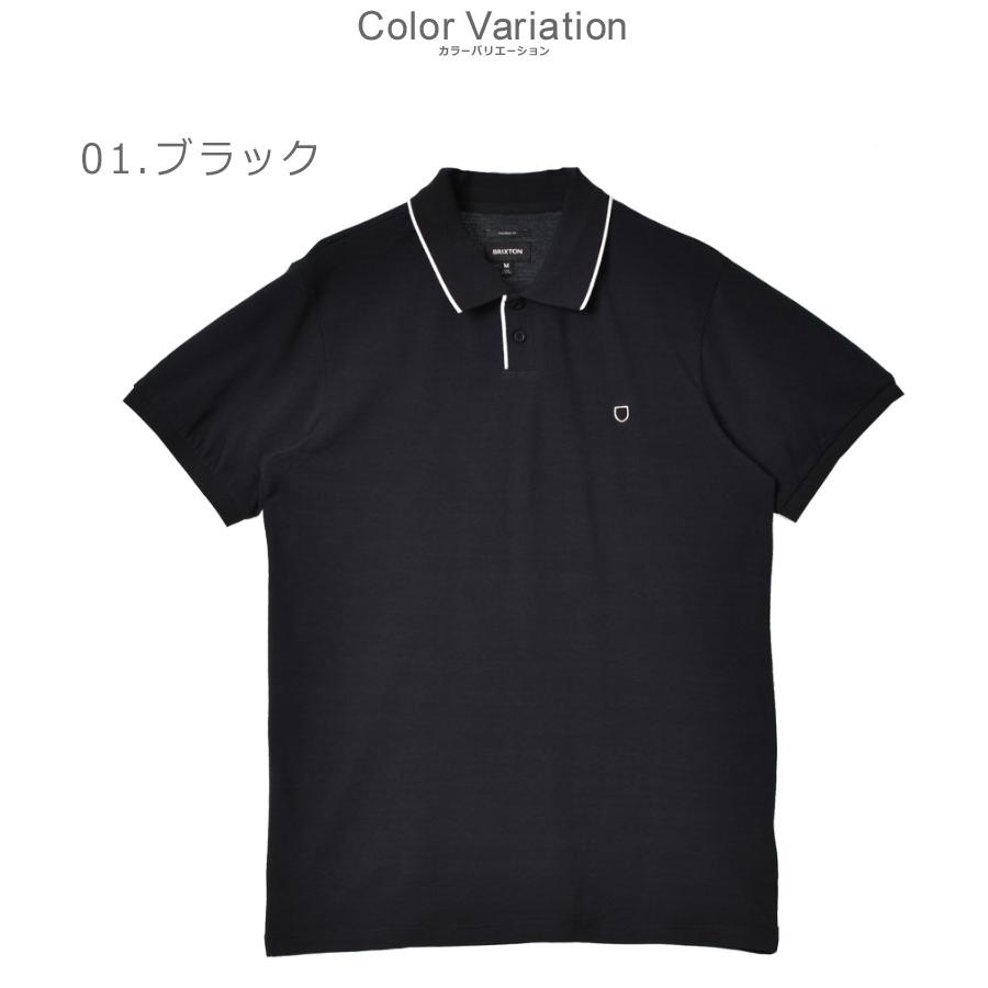 ブリクストン 半袖ポロシャツ メンズ PROPER S/S POLO KNIT BRIXTON 02962 ブラック 黒 ホワイト 白 ウエア ニット ポロシャツ｜z-mall｜04