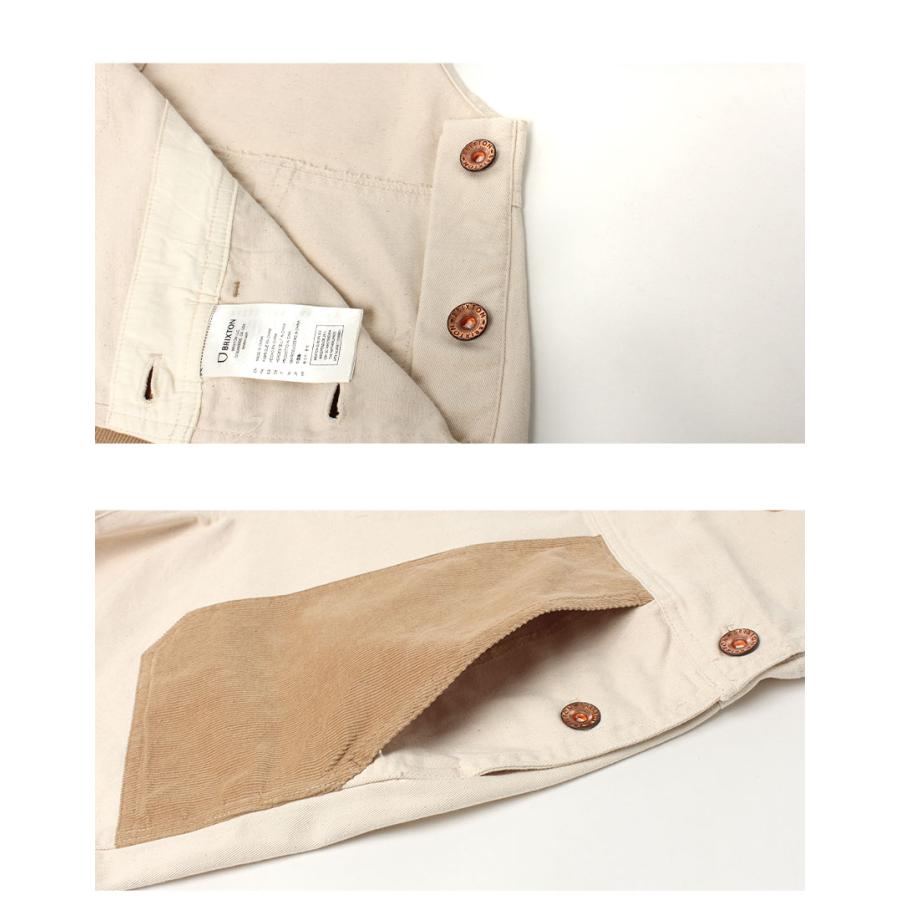 ブリクストン ボトムス レディース COSTA SHORT OVERALL BRIXTON 04875 ベージュ ナチュラル ウエア 半ズボン ズボン ボトムス 爆買_3