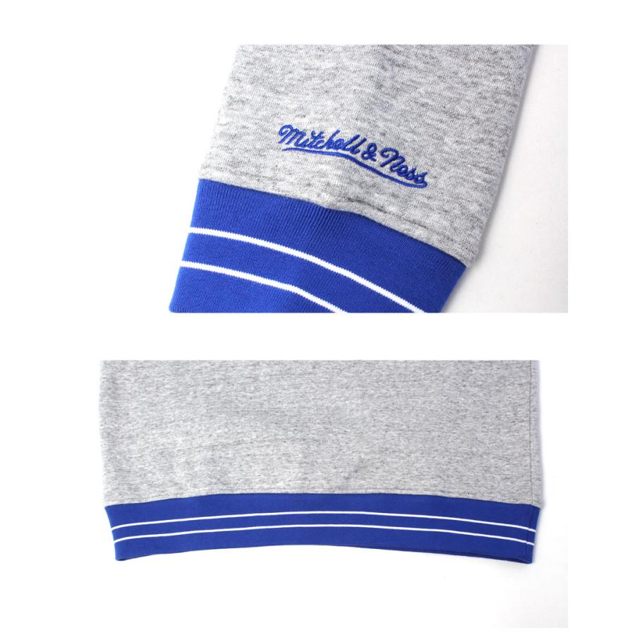 ミッチェルアンドネス スウェット メンズ LOS ANGELES DODGERS FULL FIELD SATIN FLEECE CREW VINTAGE LOGO MITCHELL ＆ NESS 青 爆買_4