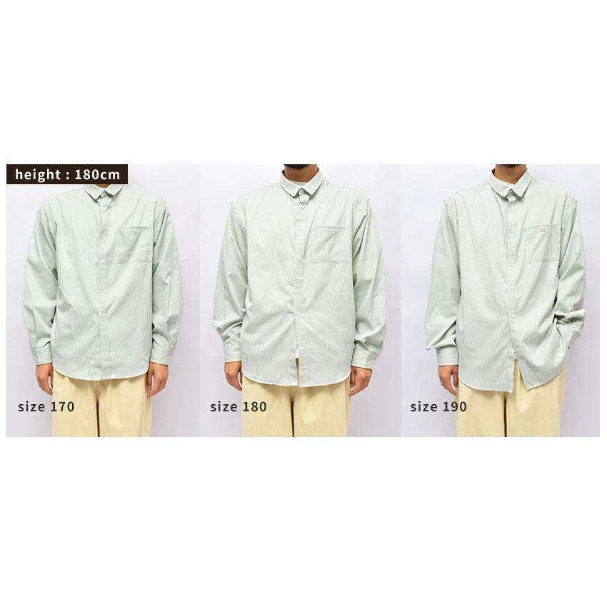 ストライプシャツ 撥水シャツ 長袖 メンズ レディース oichii オイチ