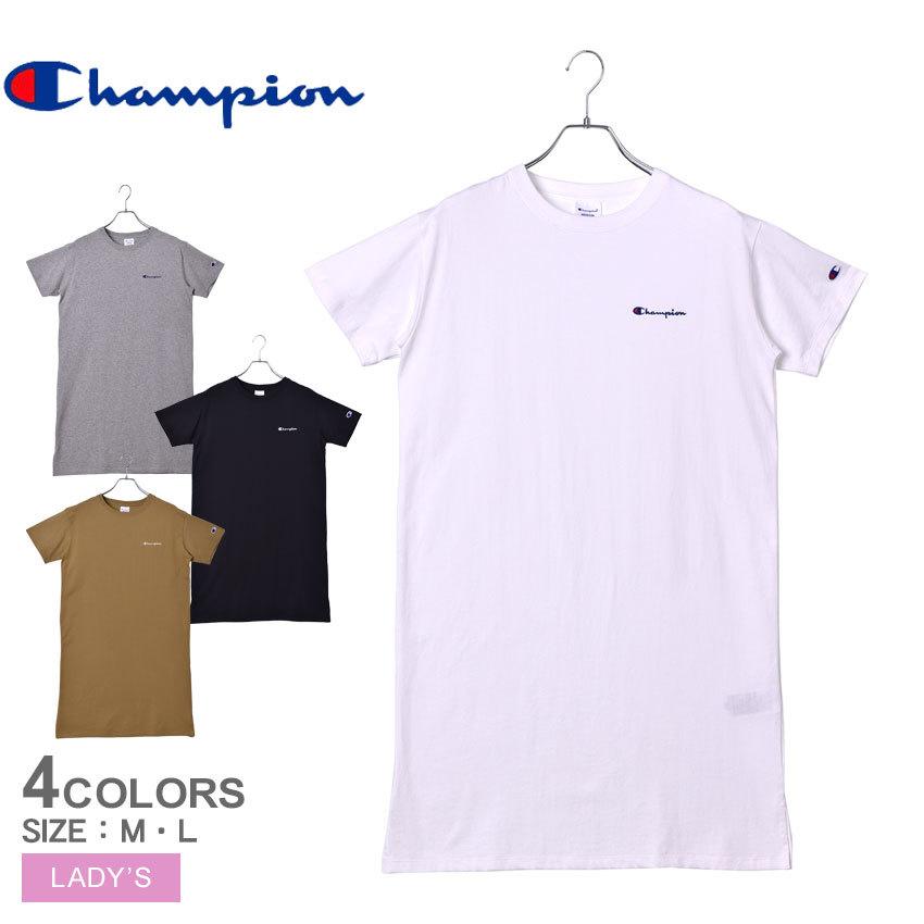 チャンピオン ワンピース レディース 女性用 Champion W Onepiece Dress Tシャツ シンプル カジュアル ワンポイント ロゴ 半袖 定番 人気 ひざ丈 冬 2433 0351 Z Mall ヤフーショッピング店 通販 Yahoo ショッピング