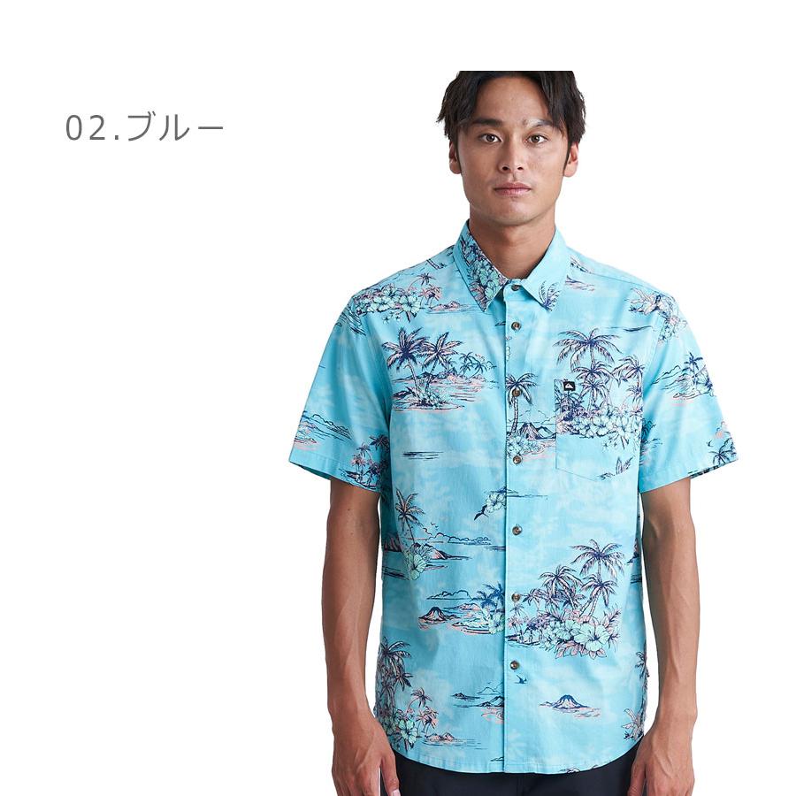 Golf wang シャツ ツイード ブルー 襟付き シャツ 半袖 ランダムペイント開襟シャツ｜MEN｜251HSC30-401E｜AZUL BY MOUSSY